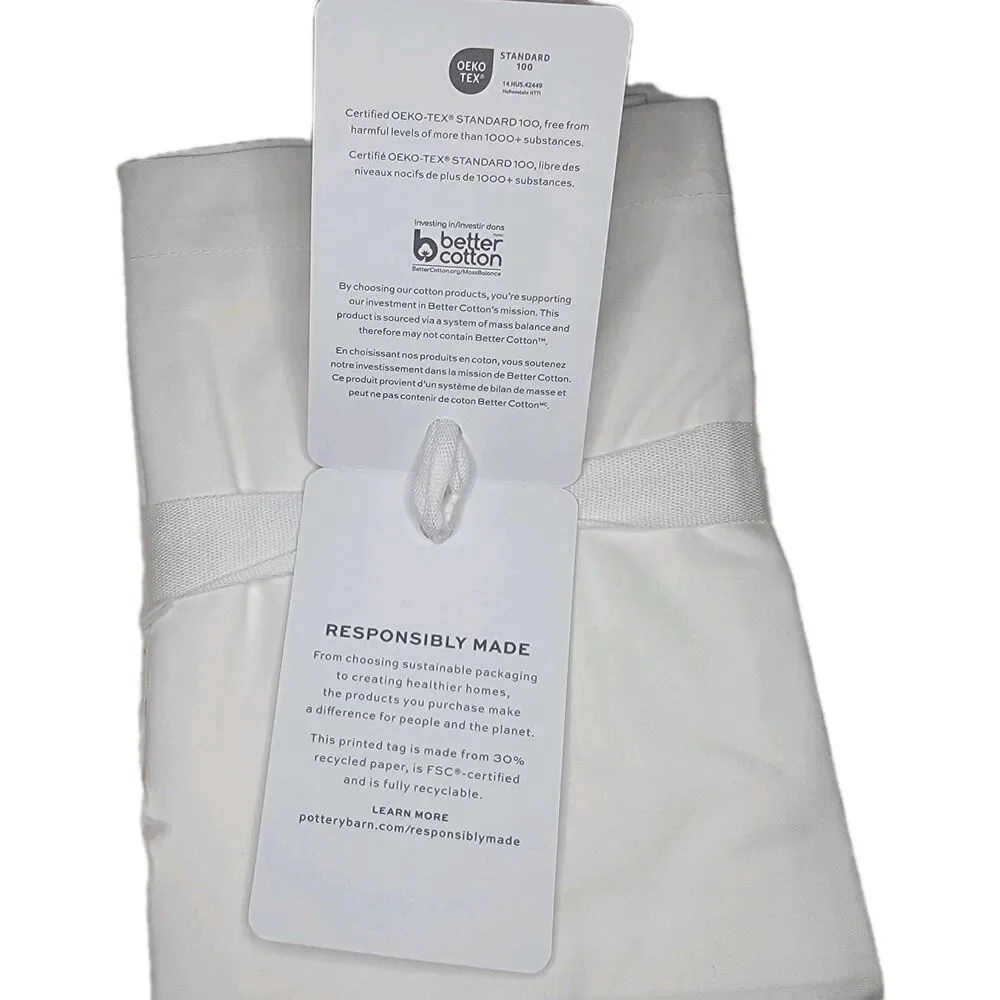1 Pottery Barn RETREAT ESSENTIAL Euro Sham 26 × 26 White 100% Cotton NEW K